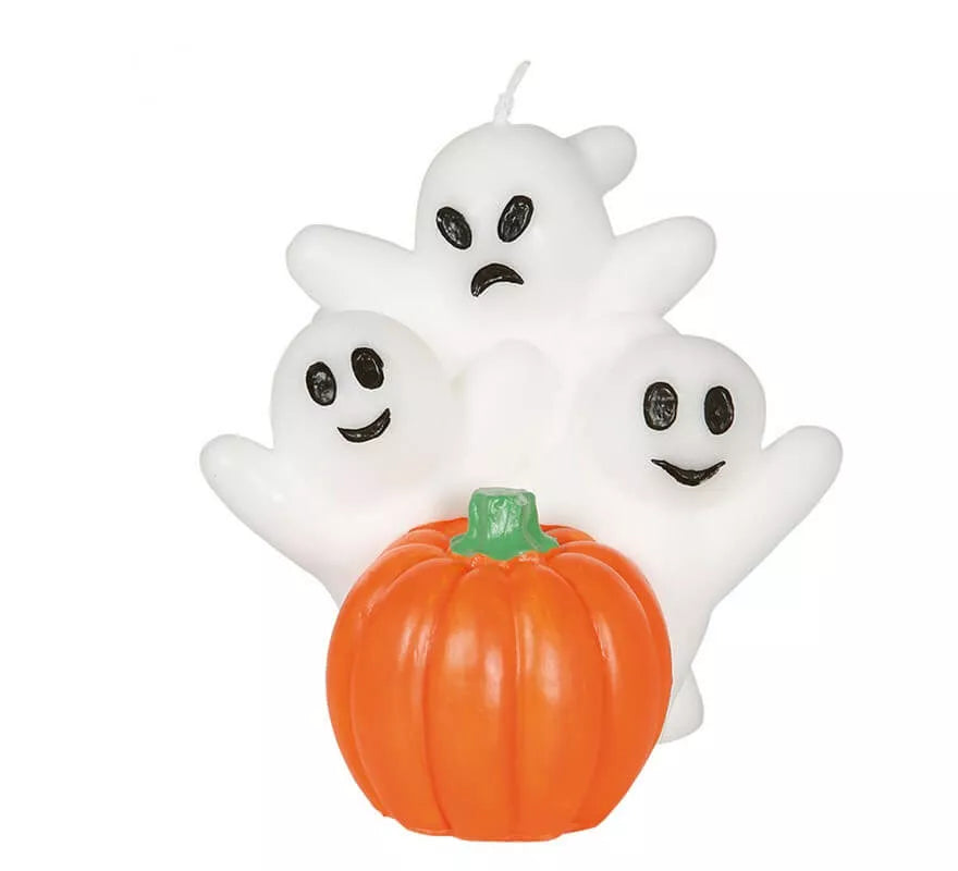 Translation missing: fr.Vela Fantasmas con Calabaza 10 cm