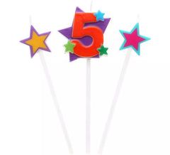Bougie Numéro 5 avec deux étoiles