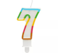 Bougie Numéro 7 Multicouleur