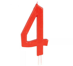 Bougie Rouge Nº 4 de 12 cm