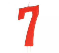 Bougie Rouge Nº 7 de 12 cm