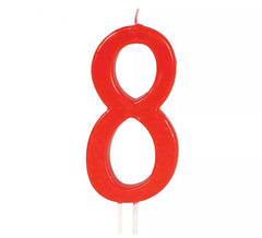 Bougie Rouge Nº 8 de 12 cm
