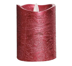 Bougie Led Rouge 10 cm. Fonctionne avec des piles