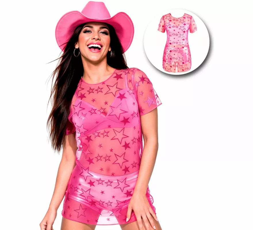 Translation missing: fr.Vestido Tul fucsia con Estrellas Brillantes para mujer
