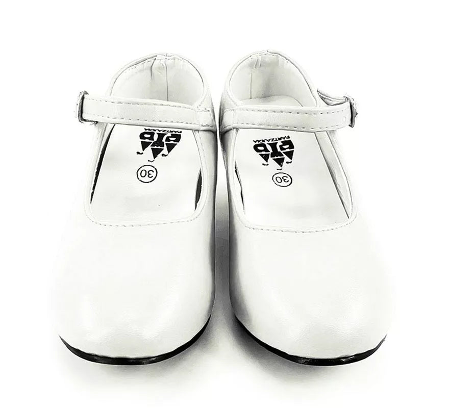 Translation missing: fr.Zapato Sevillana con tacón Blanco en números del 22 al 41