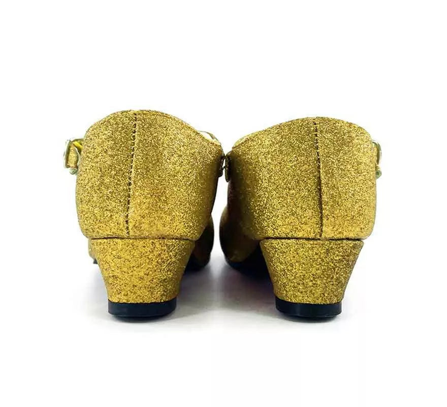 Translation missing: fr.Zapato Sevillana con tacón Dorado Purpurina en números del 22 al 41