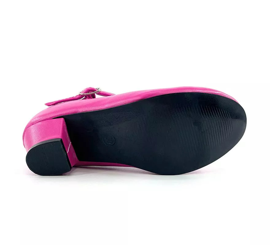 Translation missing: fr.Zapato Sevillana con tacón Fucsia en números del 22 al 41