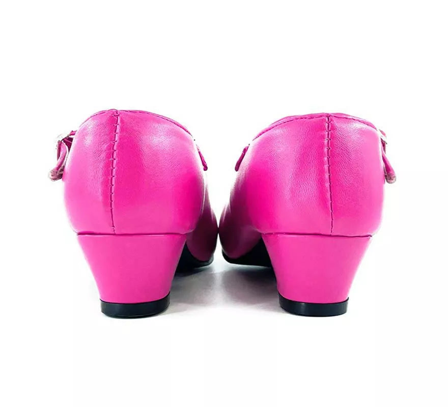 Translation missing: fr.Zapato Sevillana con tacón Fucsia en números del 22 al 41