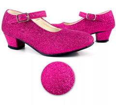Chaussure Sevillana avec talon Fuchsia Glitter en numéros de 22 à 41