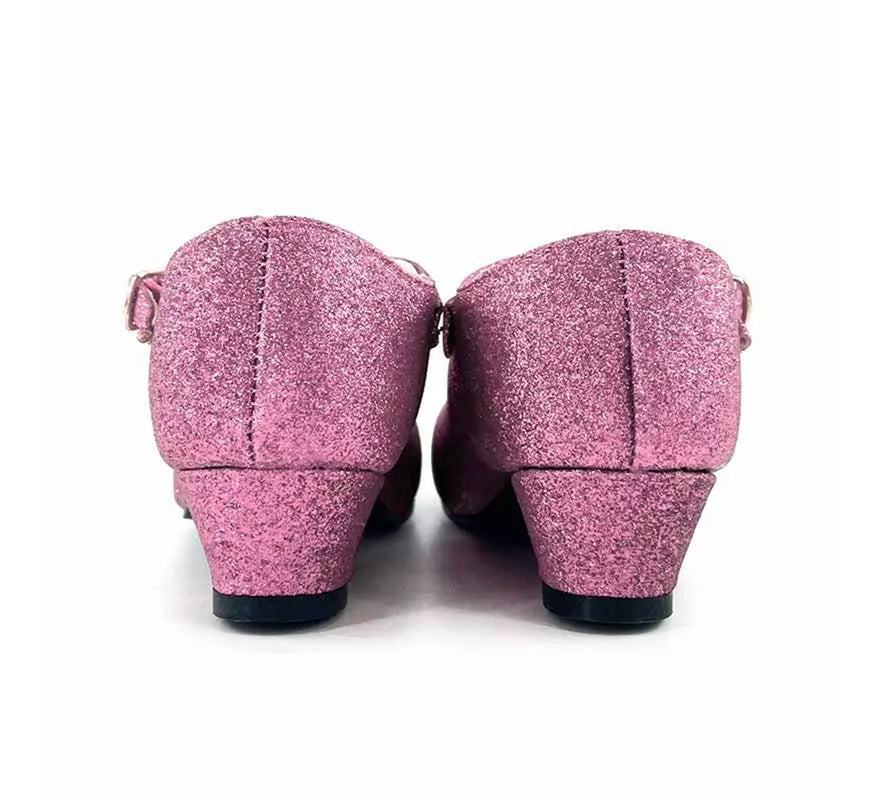 Translation missing: fr.Zapato Sevillana con tacón Rosa Purpurina en números del 22 al 41