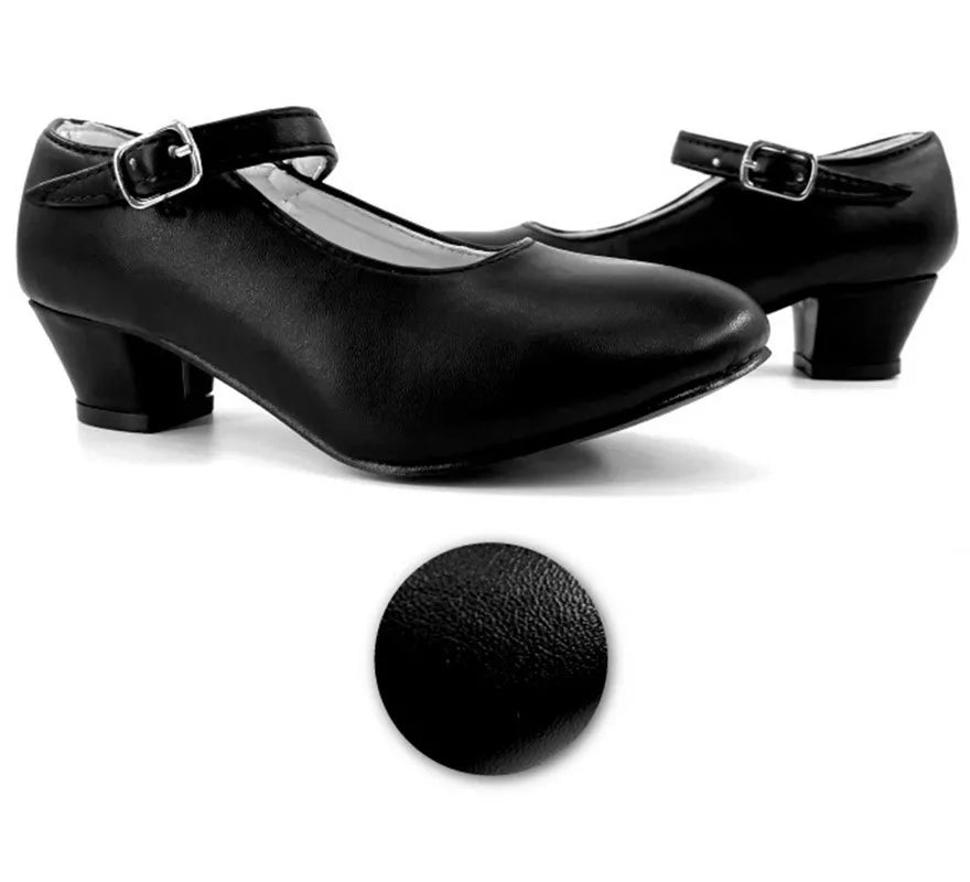 Translation missing: fr.Zapato Sevillano con tacón Negro en números del 20 al 41