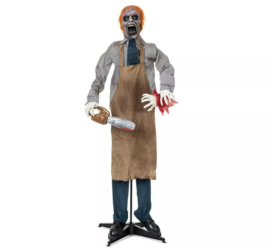 Translation missing: fr.Zombie Asesino con motosierra y base de 130x18x70 cm