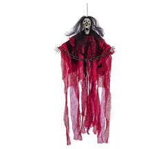 Zombie Suspendu avec Lumière, Son et Mouvement de 30x6x60 cm